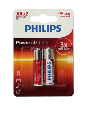 باتری قلمی فیلیپس مدل Power Alkaline بسته 2 عددی